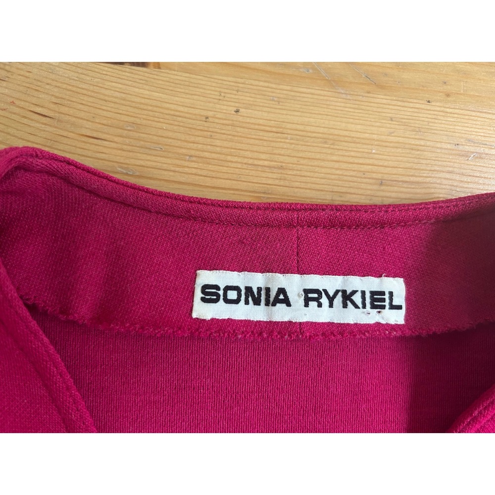 Sonia Rykiel Vintage Wool Pink Cropped High End Designer Avant Garde Knit Jacket - Picture 3 of 15